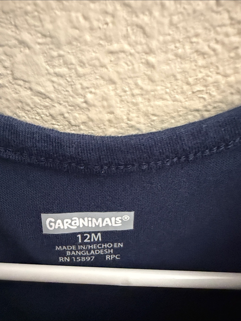 Garanimals Navy Long Sleeve Top with Gold Unicorn - Picture 2 of 3